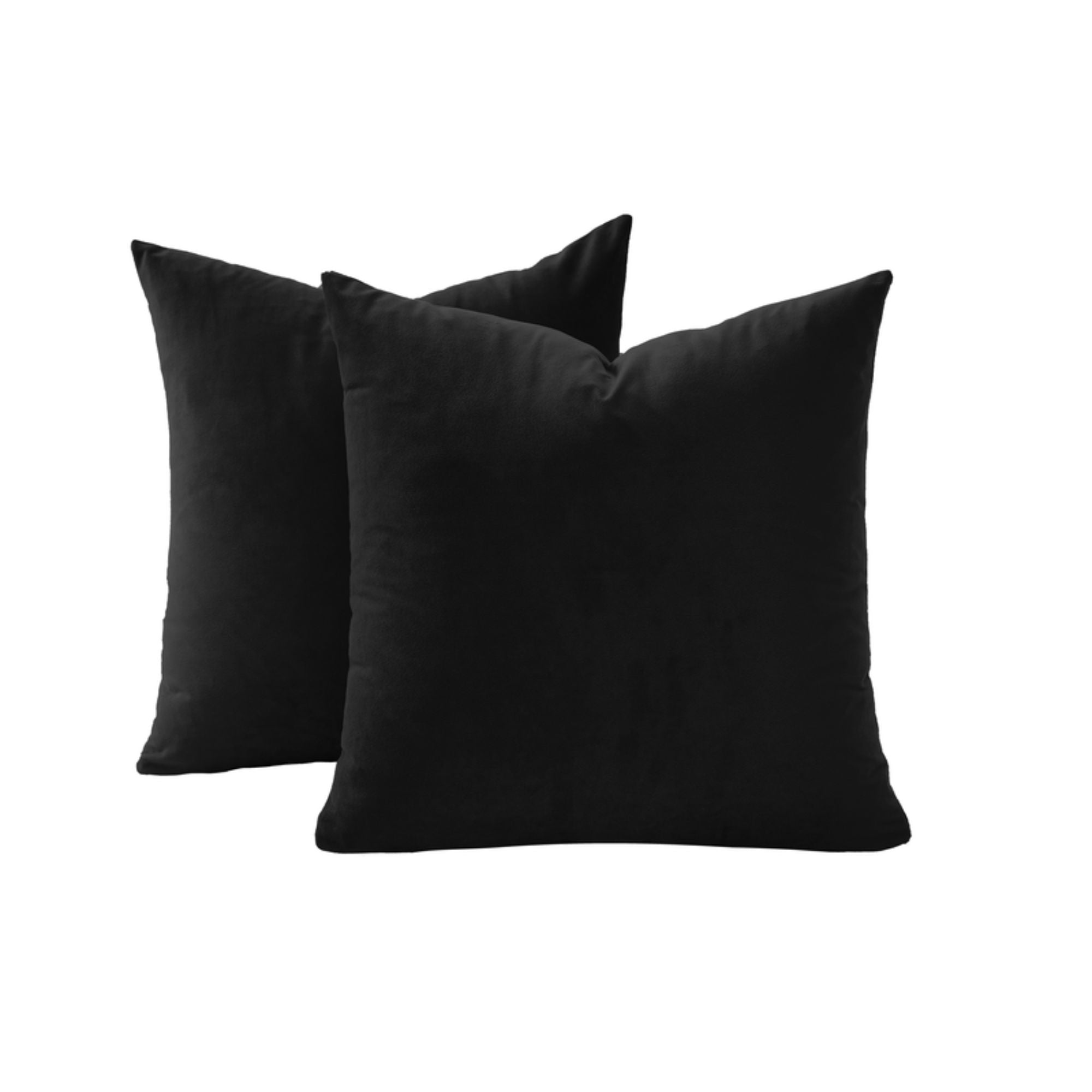 Velvet Cushion Covers - Twin-Pack - Black