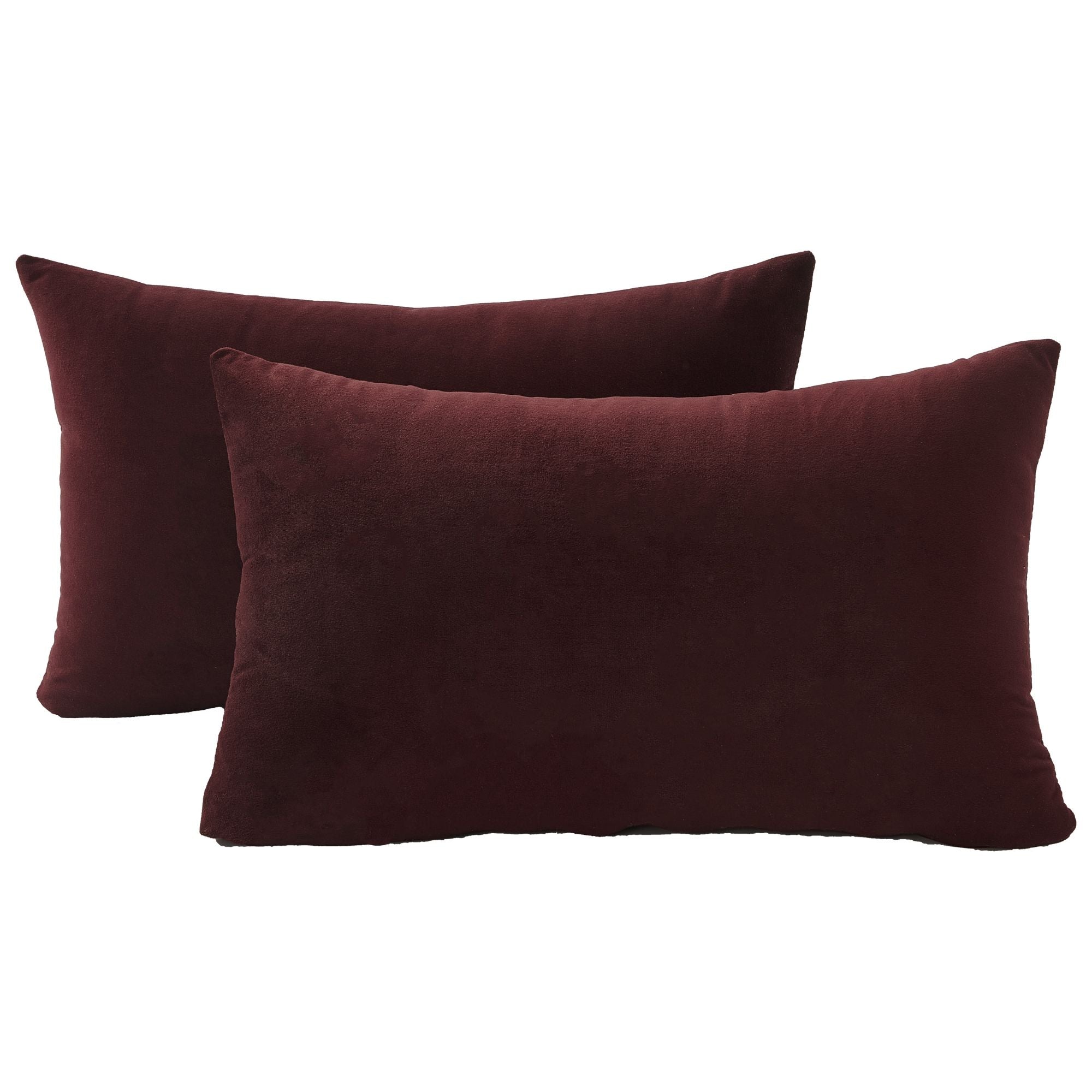 Velvet Cushion Covers - Twin-Pack - Burgundy