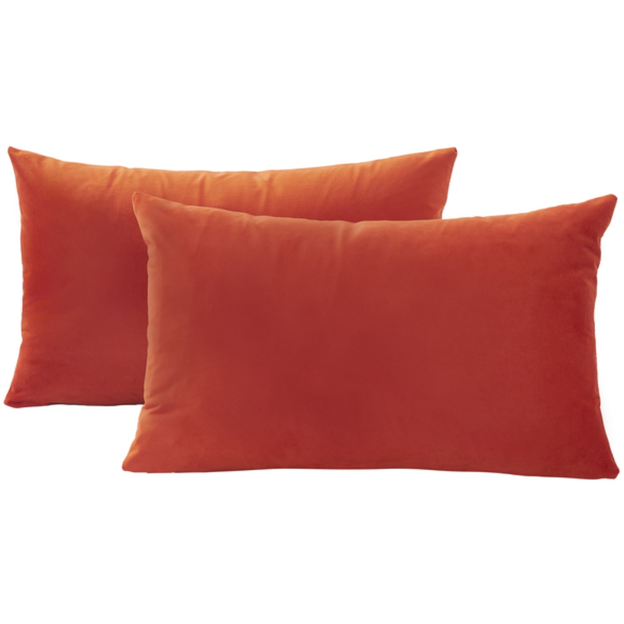 Velvet Cushion Covers - Twin-Pack - Burnt Orange