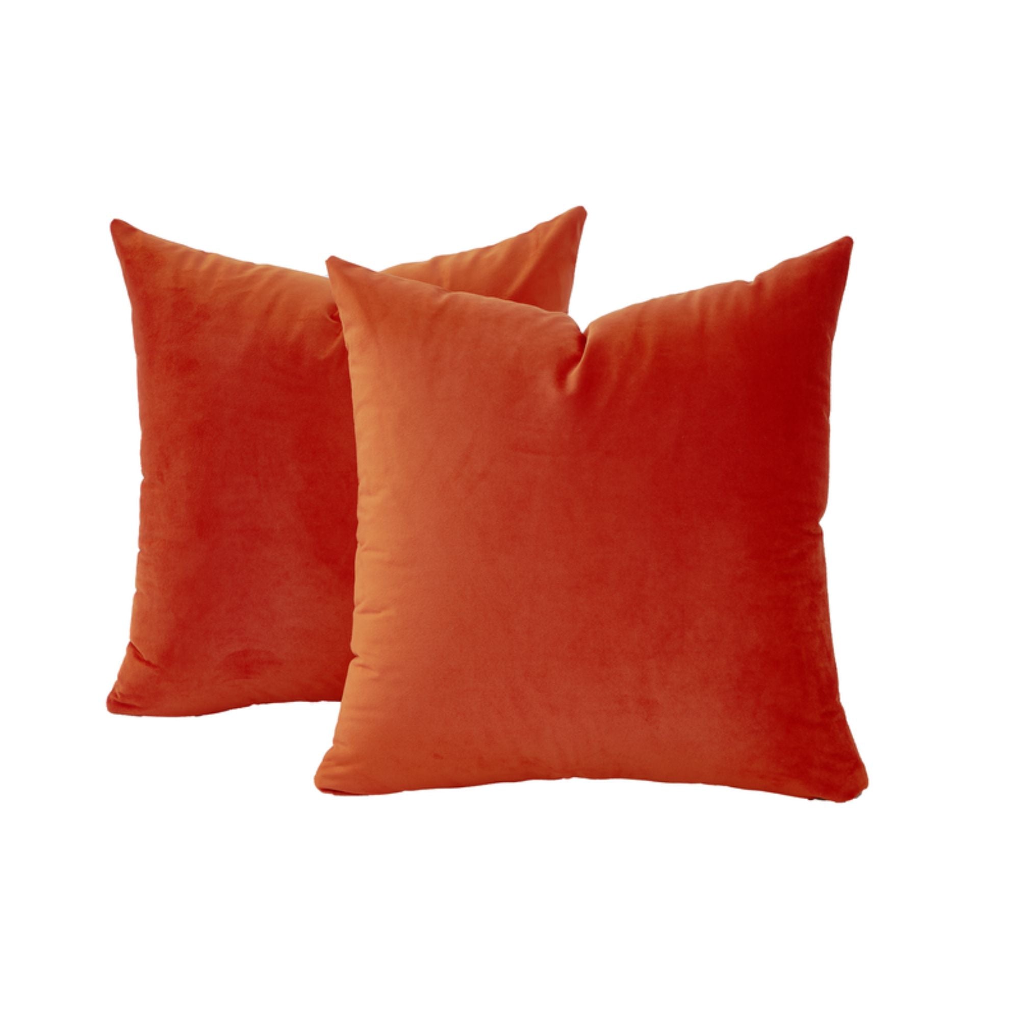 Velvet Cushion Covers - Twin-Pack - Burnt Orange