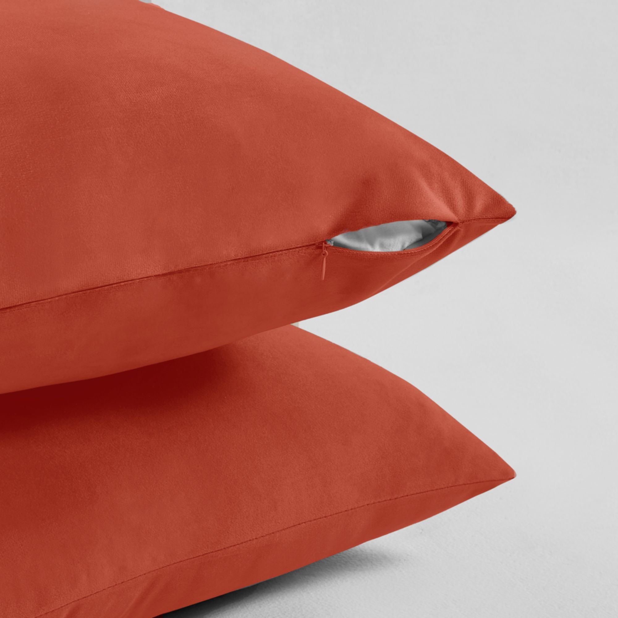 Velvet Cushion Covers - Twin-Pack - Burnt Orange