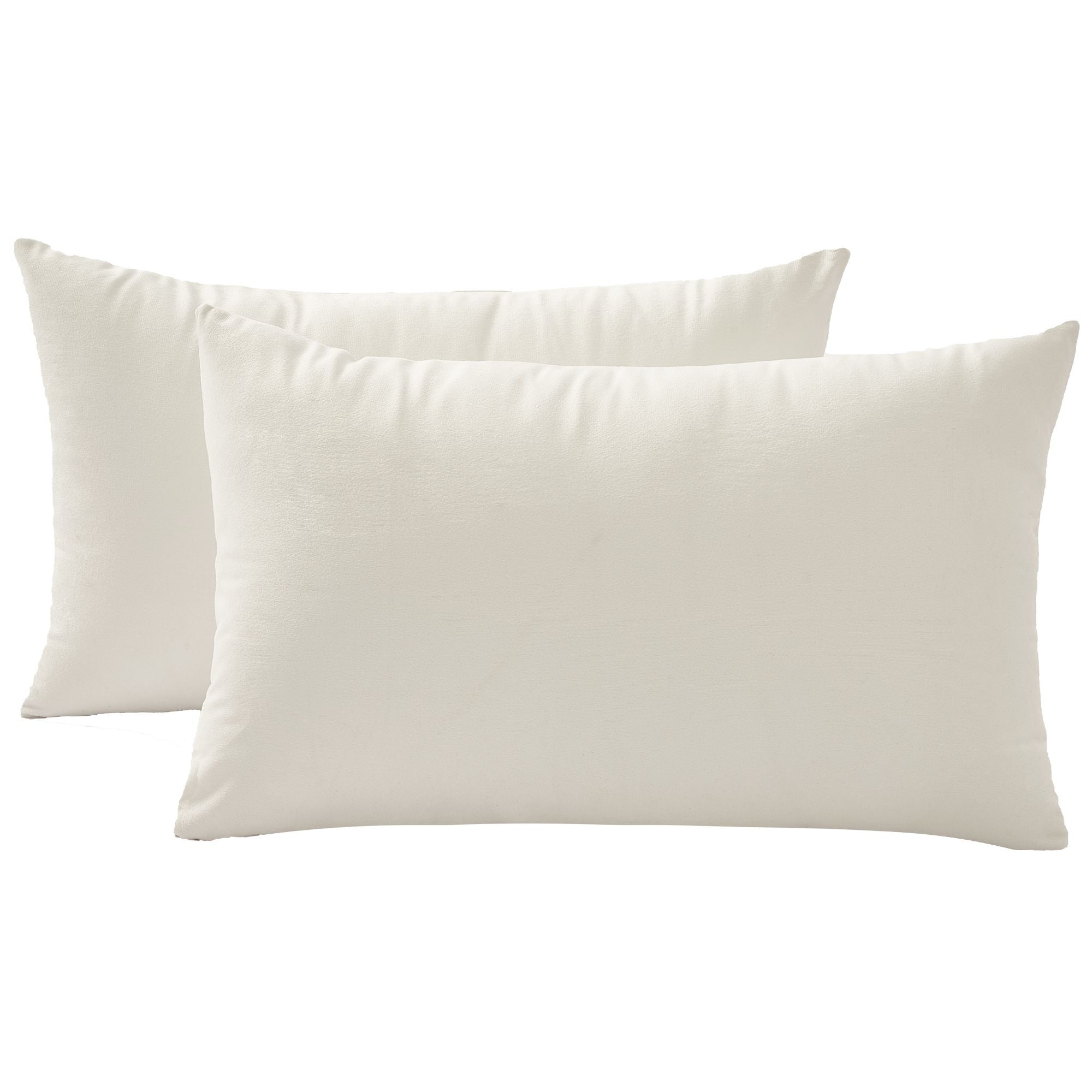 Velvet Cushion Covers - Twin-Pack - Ivory