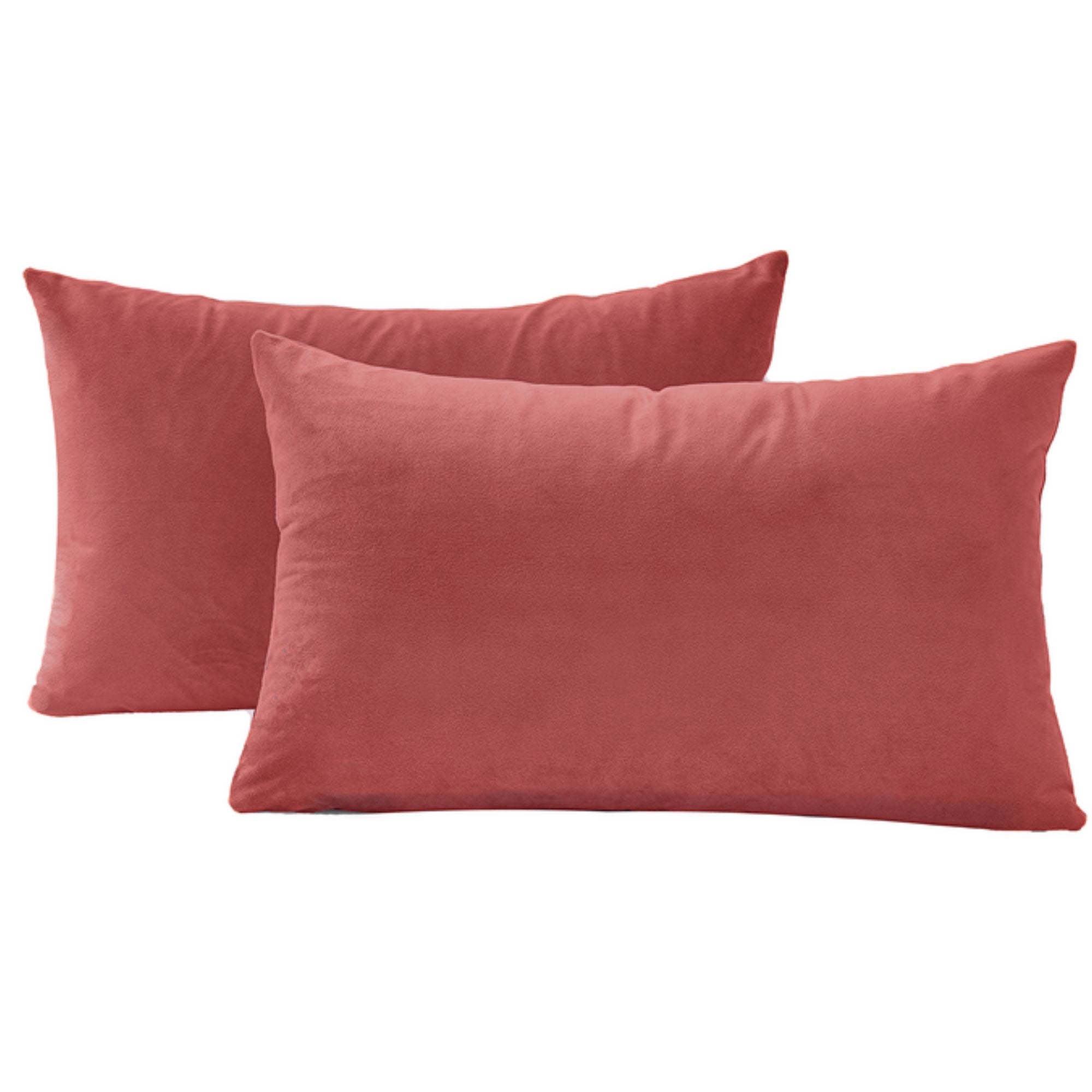 Velvet Cushion Covers - Twin-Pack - Marsala