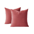 Velvet European Pillowcases - Twin-Pack - Marsala - 65*65cm