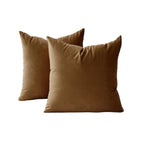 Velvet European Pillowcases - Twin-Pack - Ochre - 65*65cm
