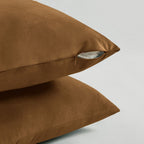 Velvet European Pillowcases - Twin-Pack - Ochre - 65*65cm
