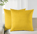 Velvet Cushion Covers - Twin-Pack - Yellow