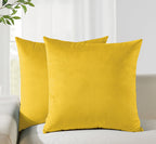 Velvet Cushion Covers - Twin-Pack - Yellow