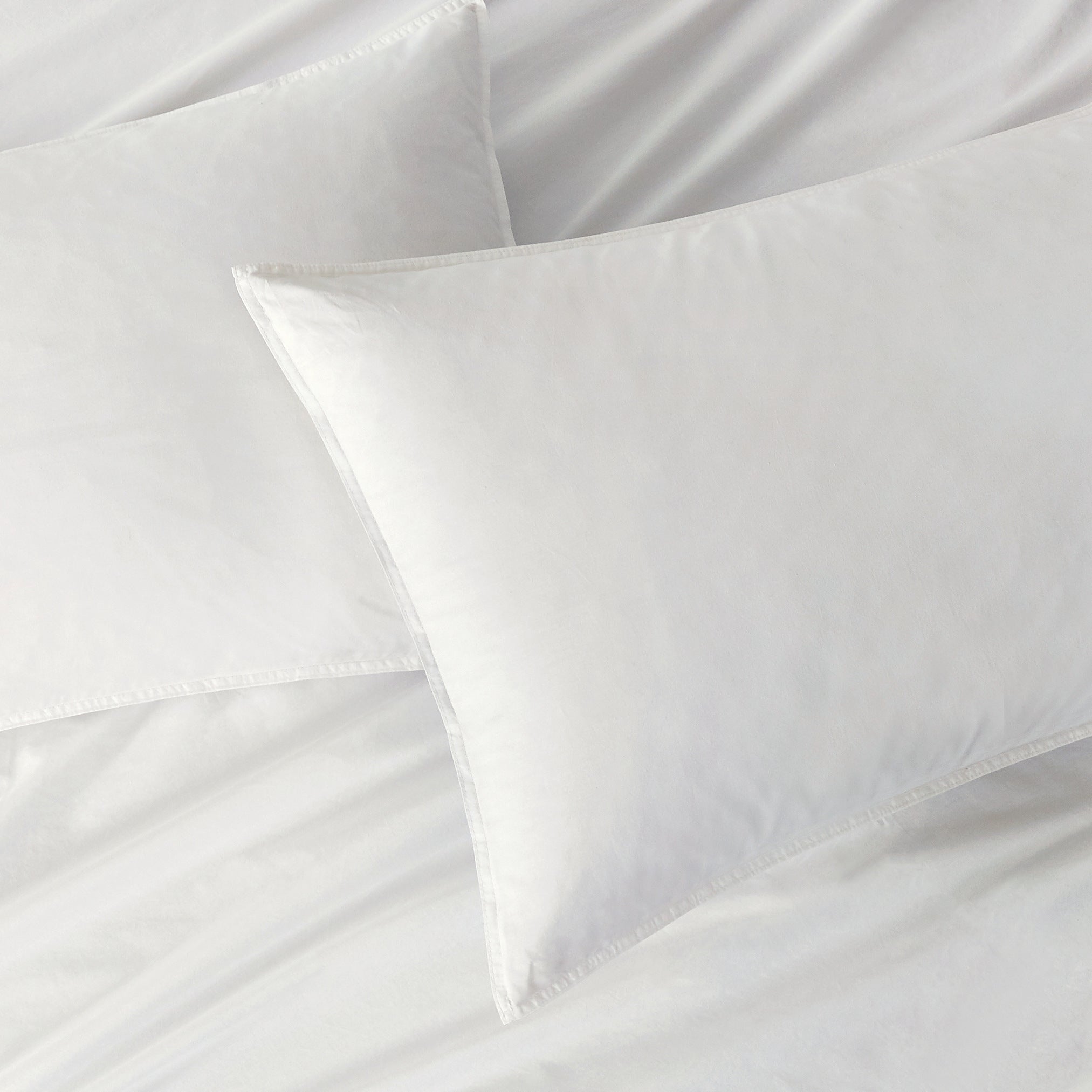 Vintage Washed Cotton Standard Pillowcases - Twin-Pack - White