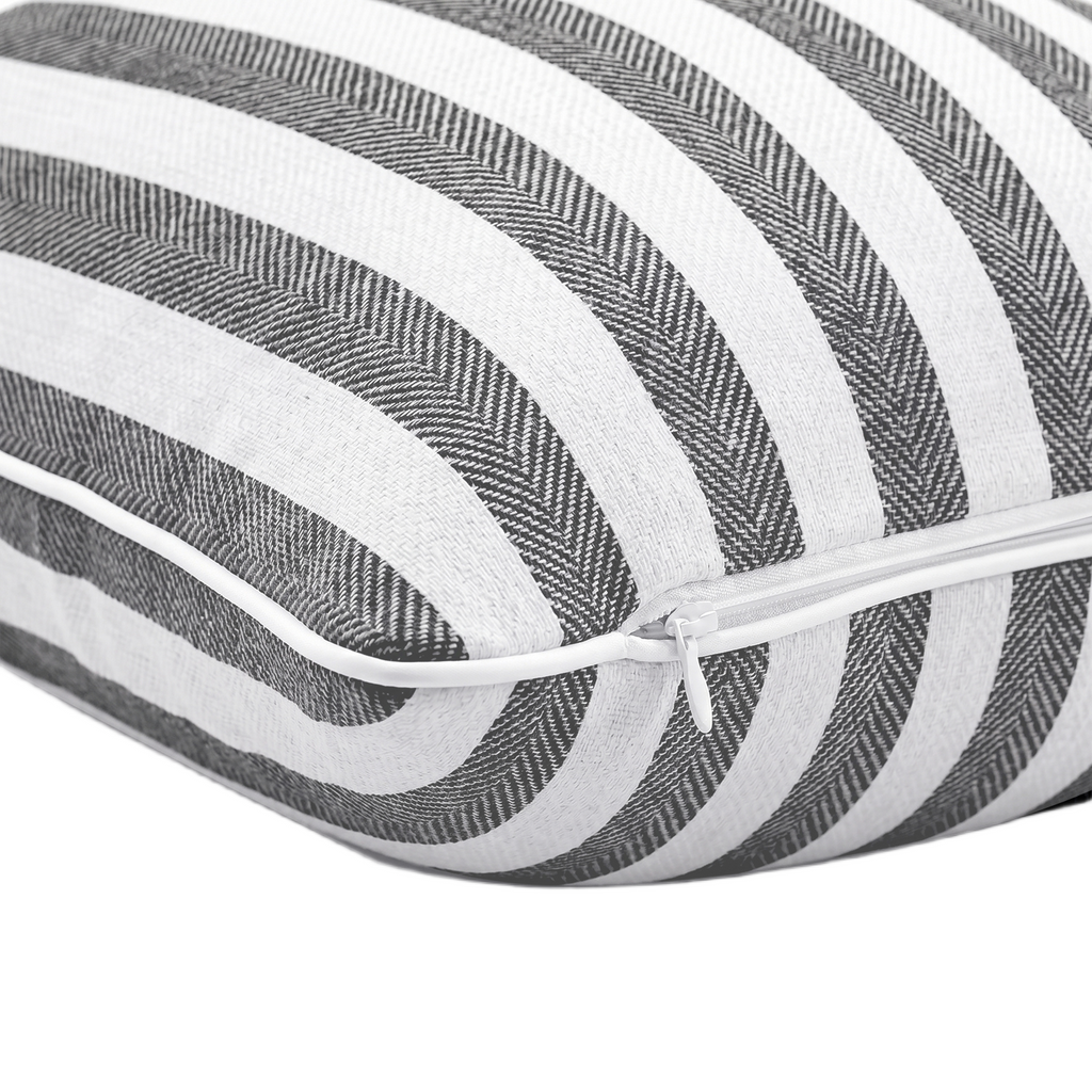 2-Pack Yarn-Dyed Linen-Cotton Cushion Covers - Black - 30x50cm