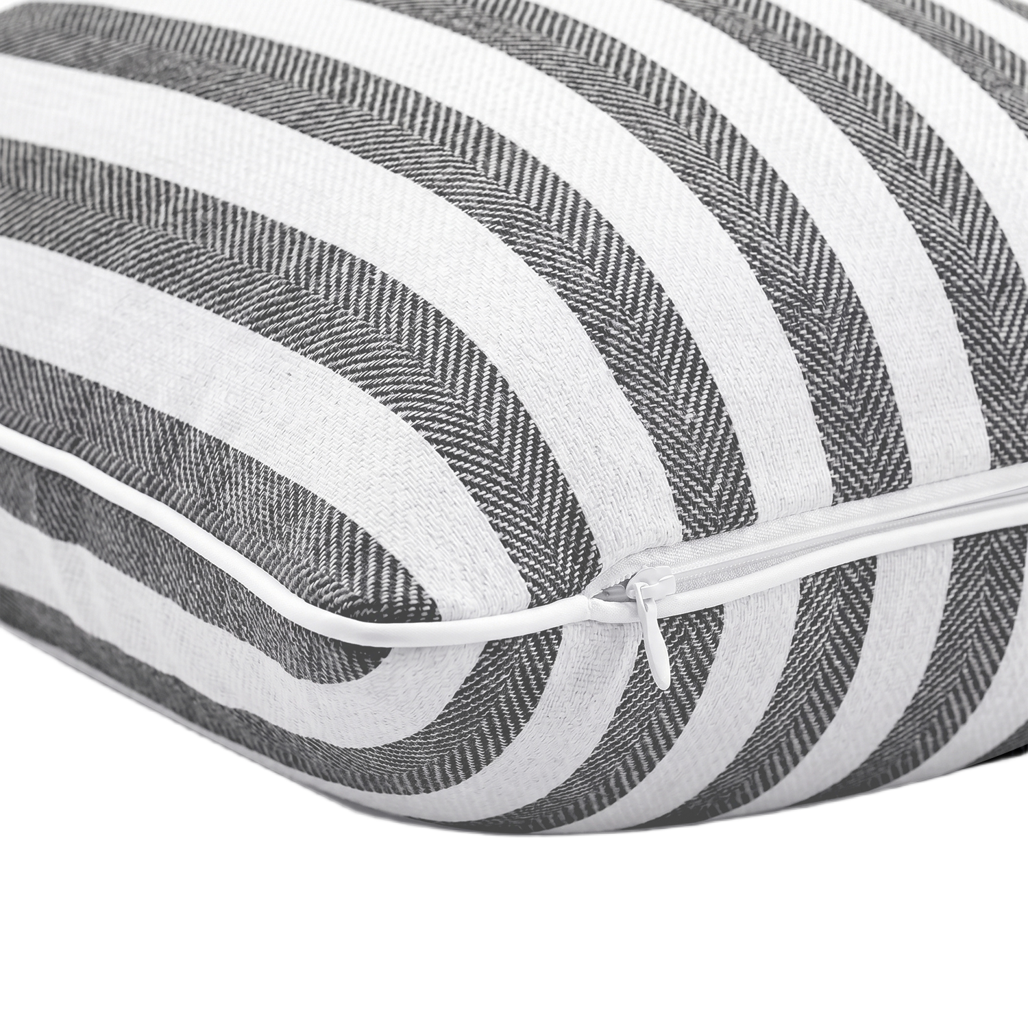 2-Pack Yarn-Dyed Linen-Cotton Cushion Covers - Black - 30x50cm