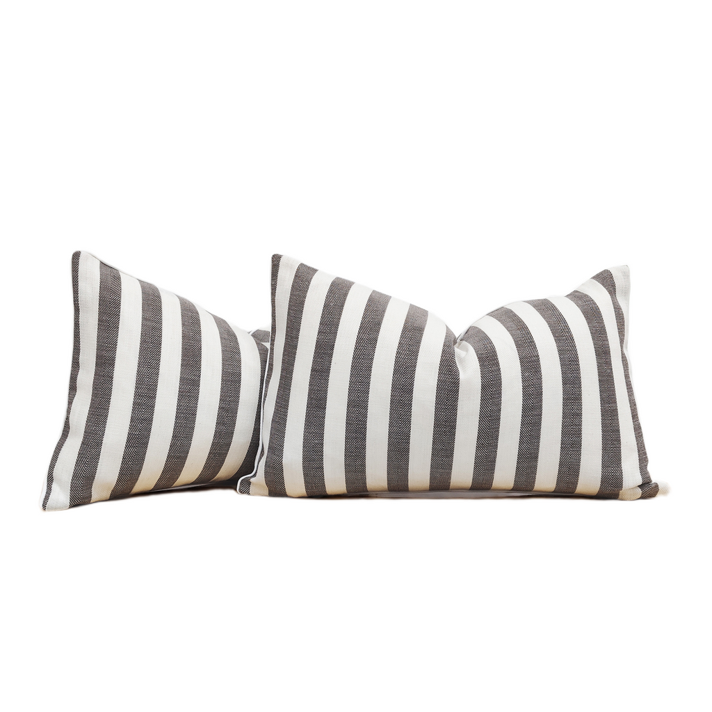 2-Pack Yarn-Dyed Linen-Cotton Cushion Covers - Cocoa - 30x50cm