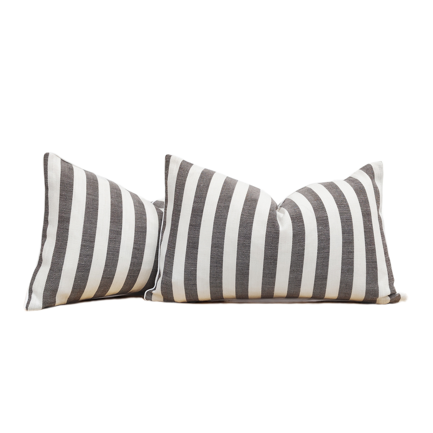 2-Pack Yarn-Dyed Linen-Cotton Cushion Covers - Cocoa - 30x50cm