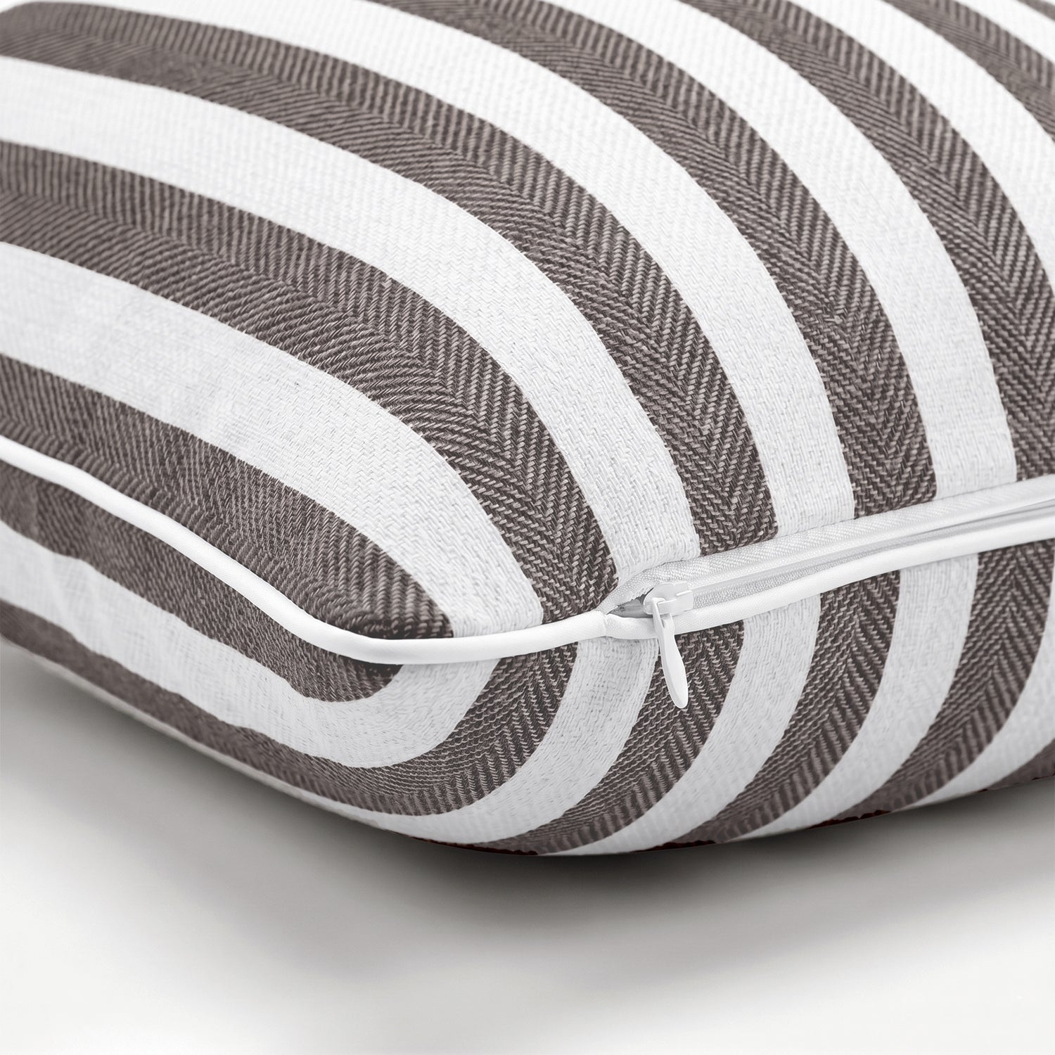 2-Pack Yarn-Dyed Linen-Cotton Cushion Covers - Cocoa - 30x50cm