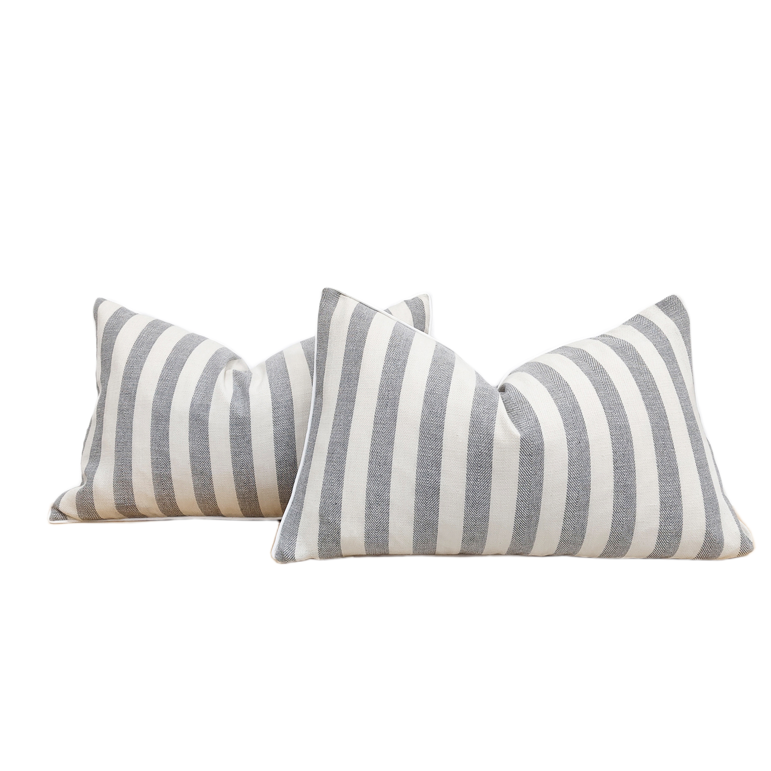 2-Pack Yarn-Dyed Linen-Cotton Cushion Covers - Grey - 30x50cm