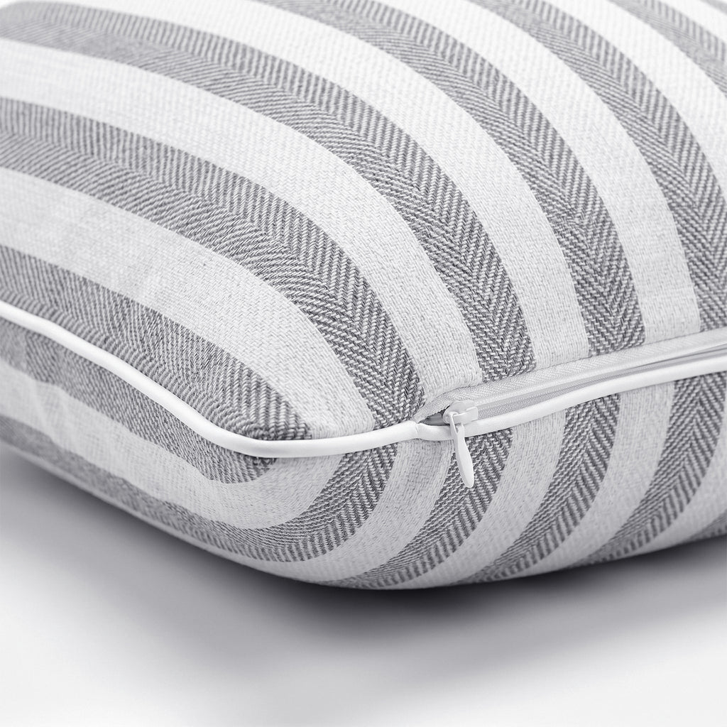 2-Pack Yarn-Dyed Linen-Cotton Cushion Covers - Grey - 30x50cm