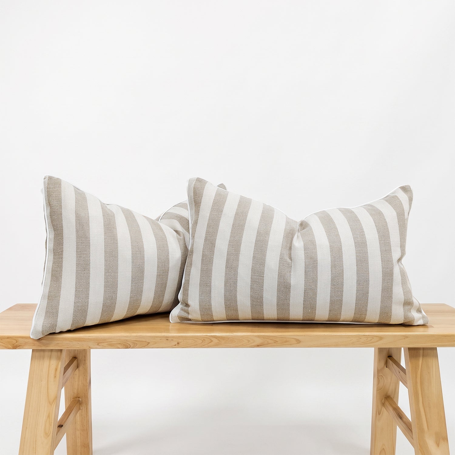 2-Pack Yarn-Dyed Linen-Cotton Cushion Covers - Natural - 30x50cm