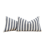 2-Pack Yarn-Dyed Linen-Cotton Cushion Covers - Navy - 30x50cm
