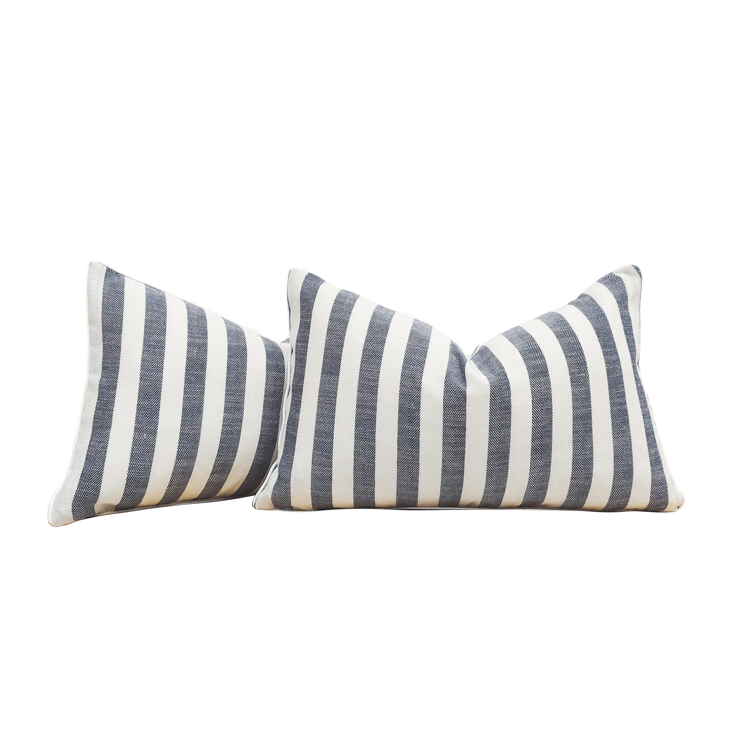 2-Pack Yarn-Dyed Linen-Cotton Cushion Covers - Navy - 30x50cm