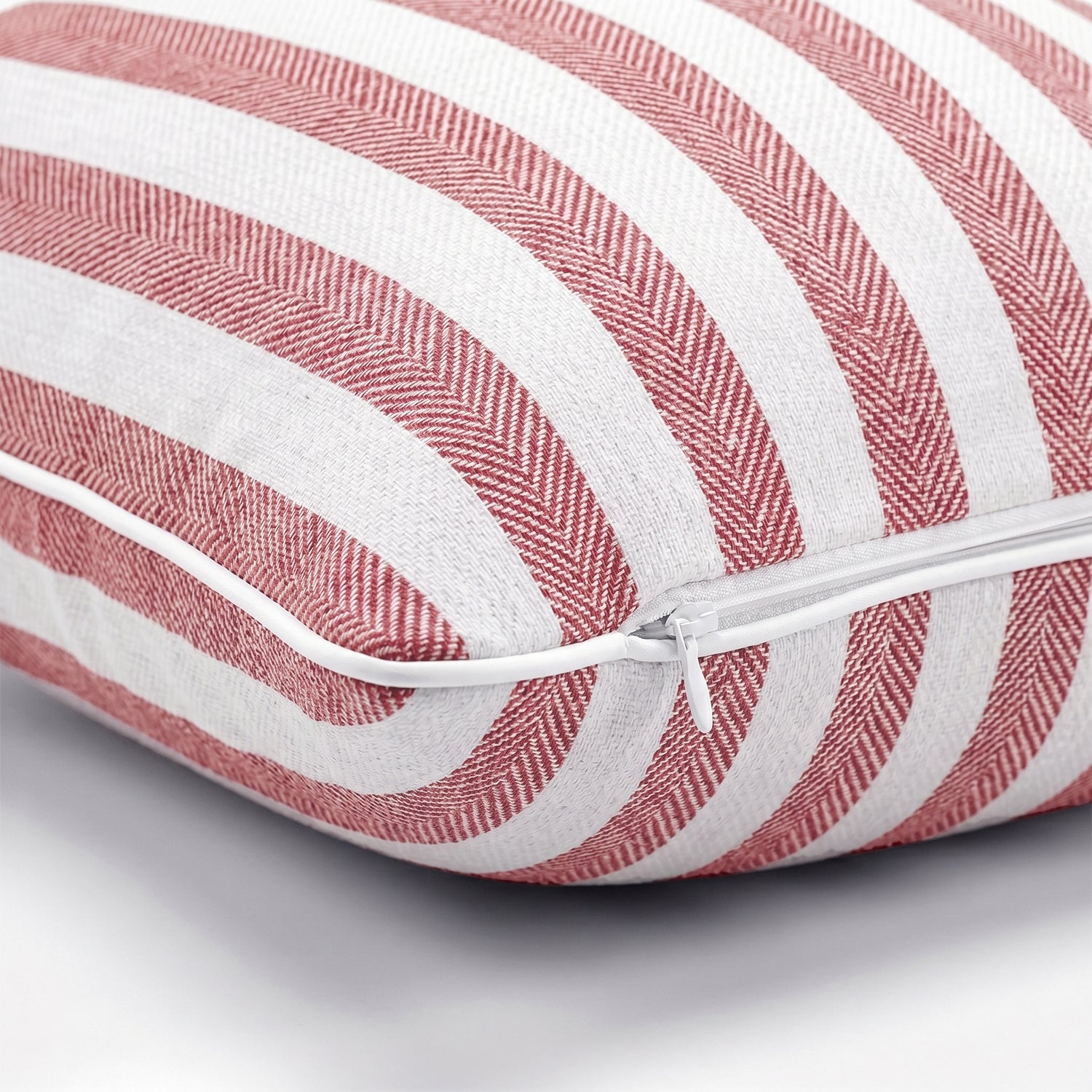 2-Pack Yarn-Dyed Linen-Cotton Cushion Covers - Red - 30x50cm