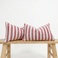 2-Pack Yarn-Dyed Linen-Cotton Cushion Covers - Red - 30x50cm
