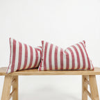 2-Pack Yarn-Dyed Linen-Cotton Cushion Covers - Red - 30x50cm