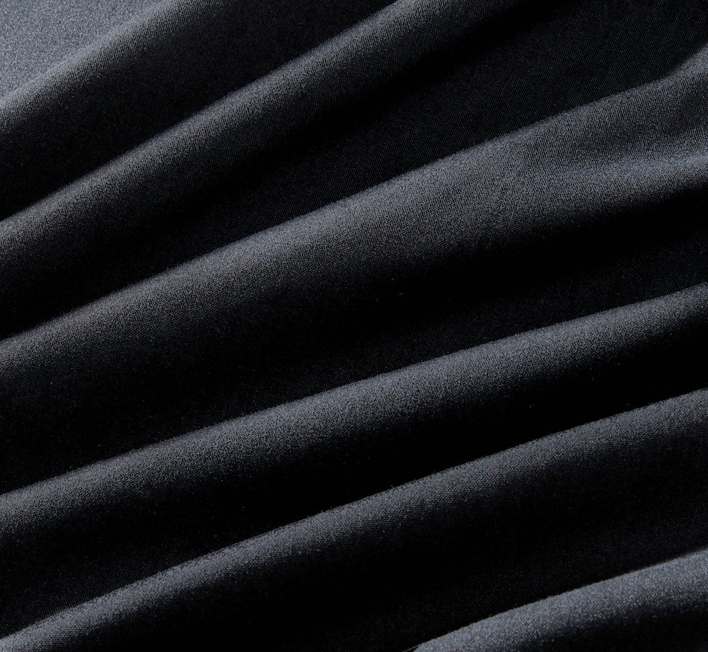 100% Vintage Washed Microfibre Fitted Sheet with Matching Pillowcases - Black
