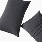 100% Jersey Cotton Standard Pillowcases - Twin-Pack - Black Marble