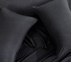 CleverPolly - Vintage Washed Microfibre Standard Pillowcases (Set of 2) - Black