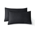 CleverPolly - Vintage Washed Microfibre Standard Pillowcases (Set of 2) - Black