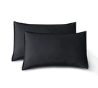 CleverPolly - Vintage Washed Microfibre Standard Pillowcases (Set of 2) - Black