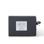 Vintage Washed Cotton Sheet Set with Matching Pillowcases - Charcoal