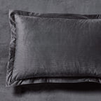 Corduroy Velvet Standard Pillowcase - Twin-Pack - Charcoal
