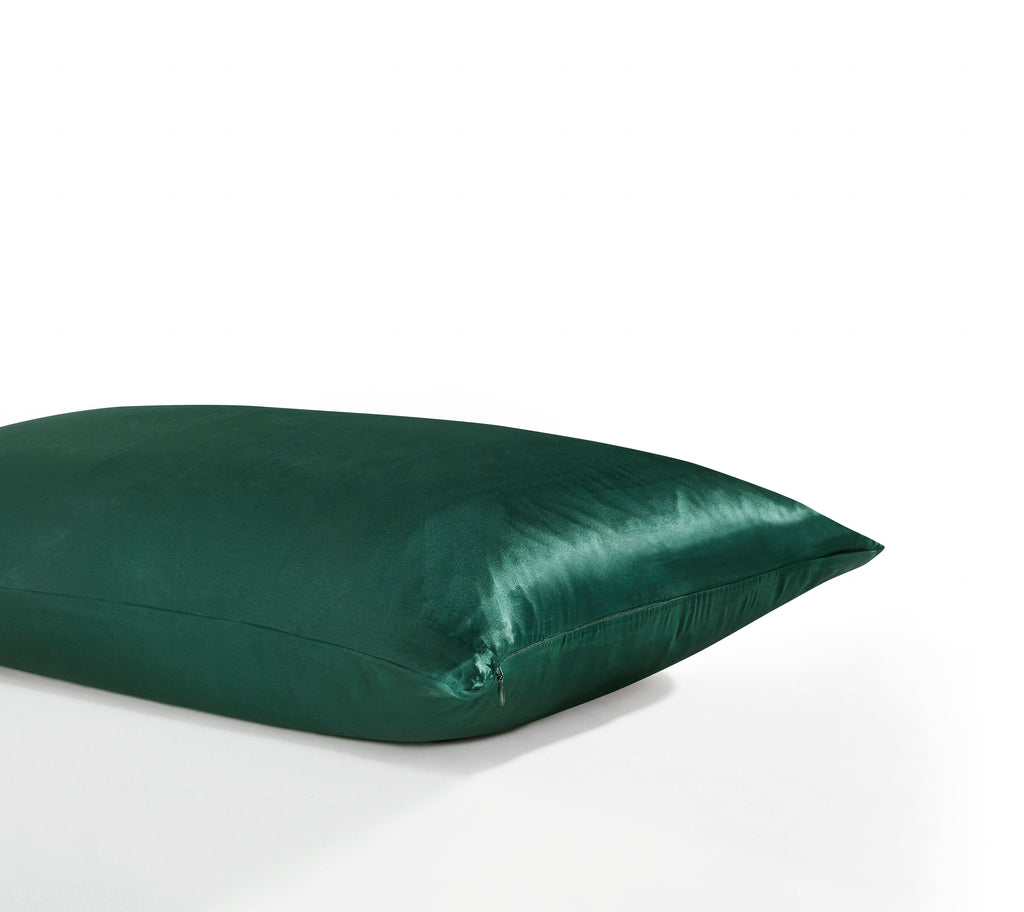 100% Mulberry Silk Pillowcase - Twin-Pack - Emerald Green