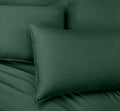 Vintage Washed Cotton Standard Pillowcases - Twin-Pack - Forest Green