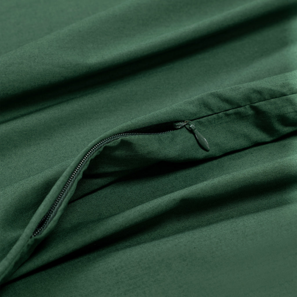 Vintage Washed Cotton Quilt Cover Set - Forest Green
