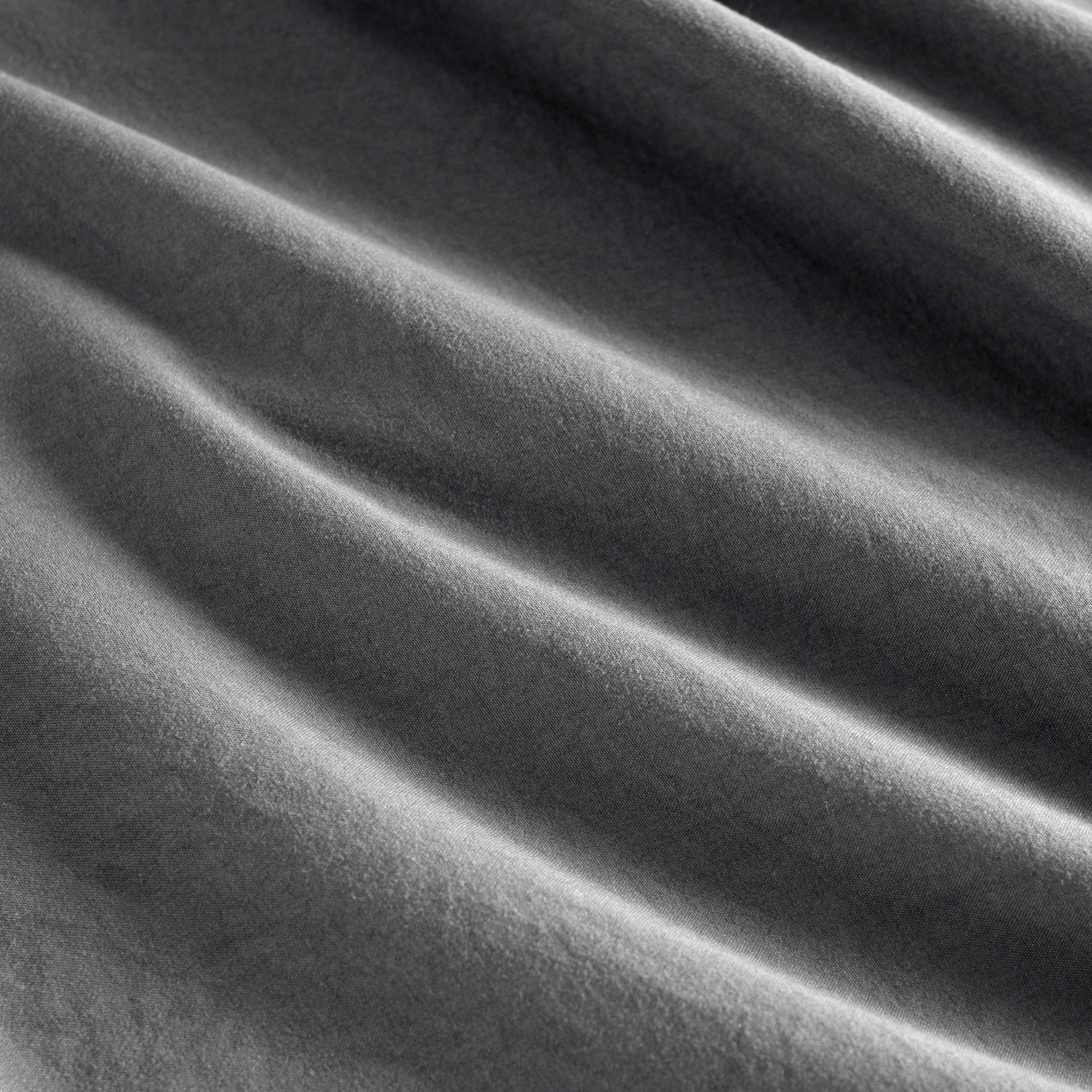 100% Vintage Washed Microfibre Fitted Sheet with Matching Pillowcases - Grey