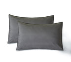 Vintage Washed Microfibre Standard Pillowcases - Twin-Pack - Grey