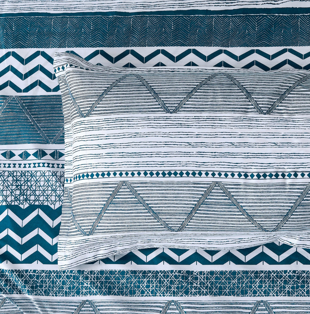 Printed Microfibre Quilt Cover Set - Jasper