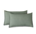 Vintage Washed Microfibre Standard Pillowcases - Twin-Pack - Khaki Green