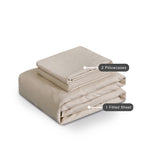 100% Vintage Washed Microfibre Fitted Sheet with Matching Pillowcases - Linen