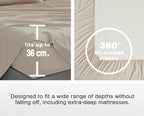 100% Vintage Washed Microfibre Fitted Sheet with Matching Pillowcases - Linen