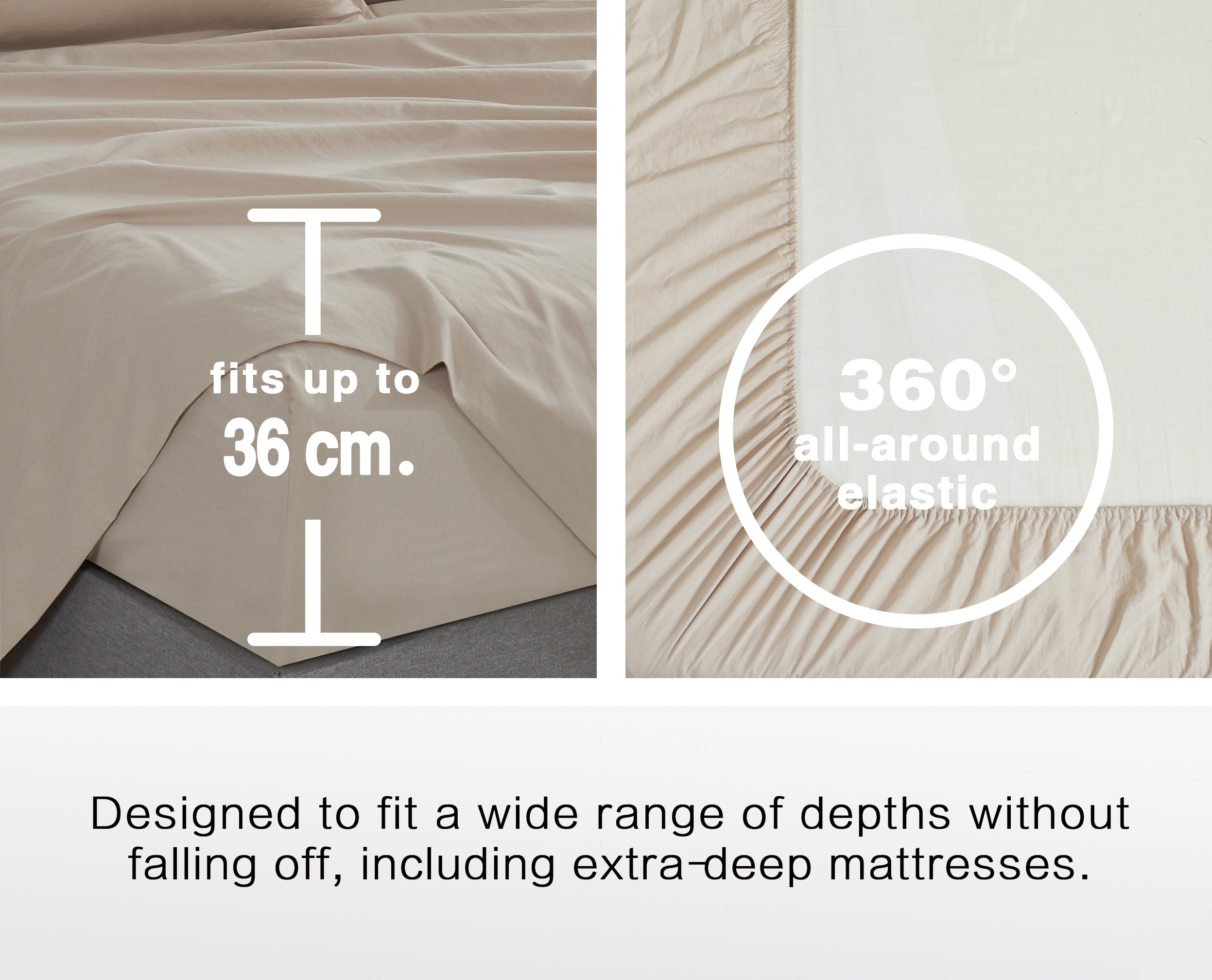 100% Vintage Washed Microfibre Fitted Sheet with Matching Pillowcases - Linen
