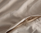Vintage Washed Microfibre Quilt Cover Set - Linen