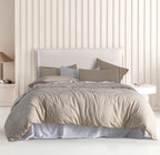 Vintage Washed Microfibre Quilt Cover Set - Linen