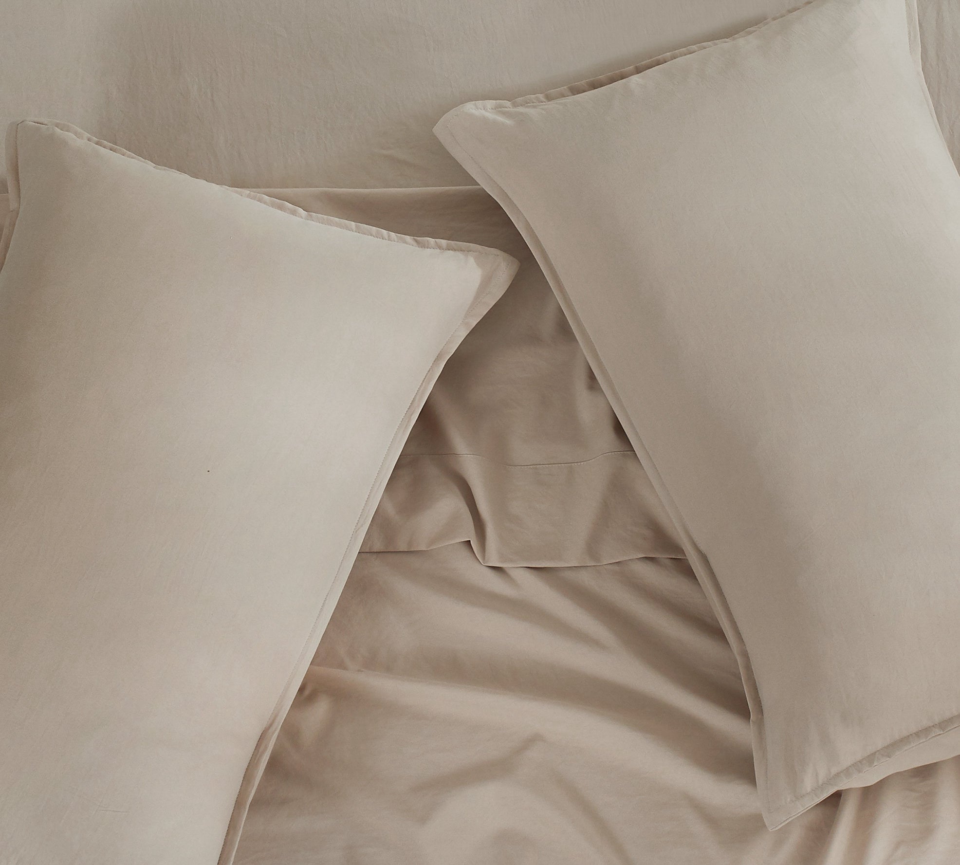 Vintage Washed Microfibre Standard Pillowcases - Twin-Pack - Linen