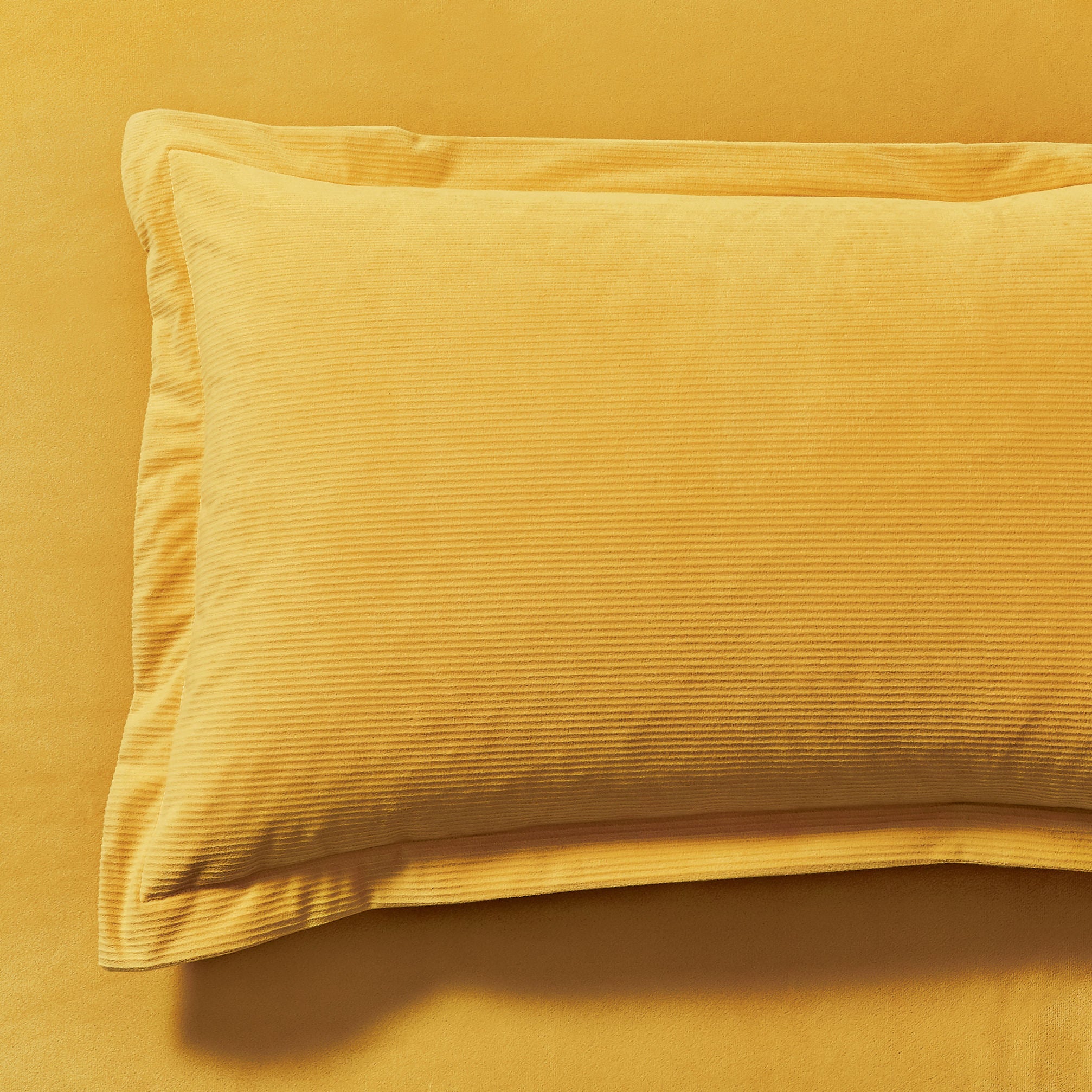 Corduroy Velvet Standard Pillowcase - Twin-Pack - Mustard Yellow