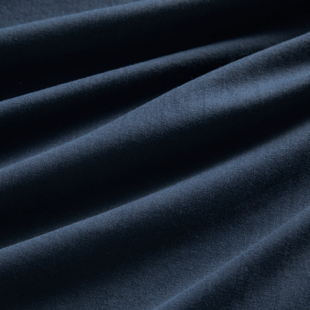 100% Vintage Washed Microfibre Fitted Sheet with Matching Pillowcases - Navy Blue