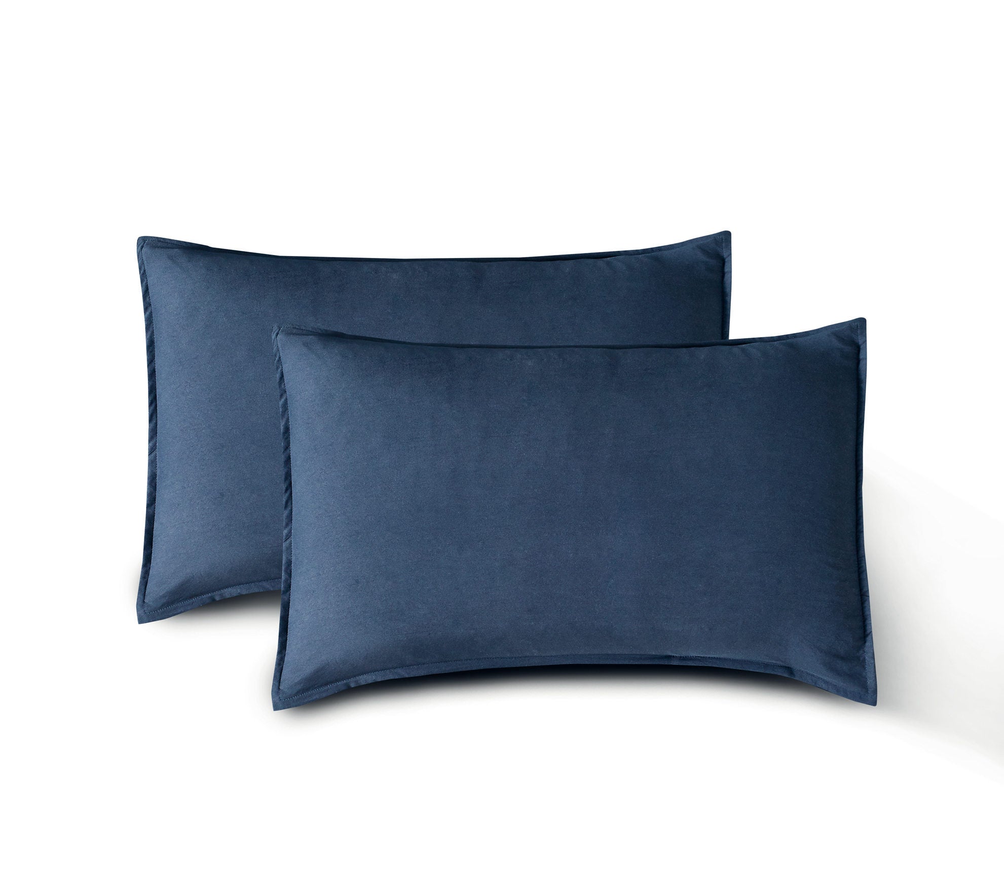 Vintage Washed Microfibre Standard Pillowcases - Twin-Pack - Navy