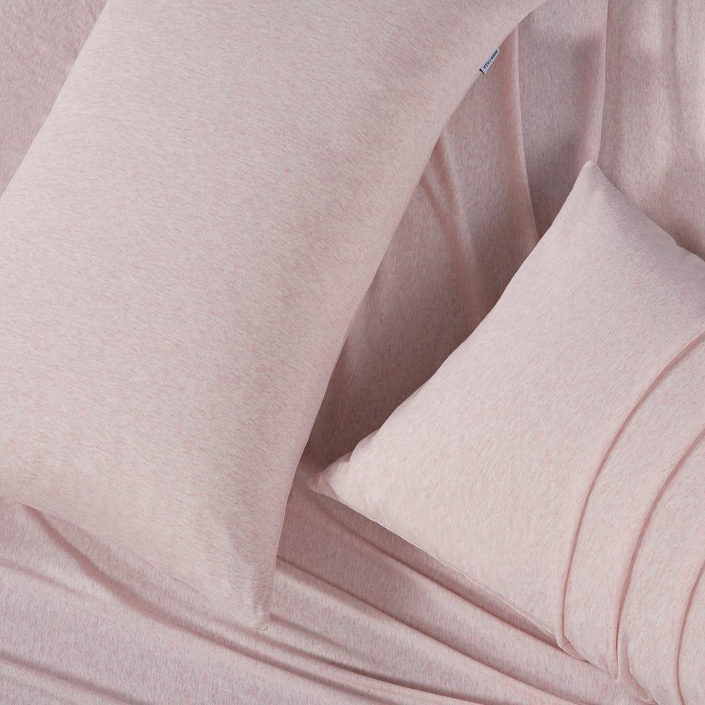 100% Jersey Cotton Standard Pillowcases - Twin-Pack - Pink Marble